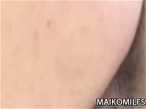 Mari Inui: naughty older JAV fur covered vagina filled With gravy