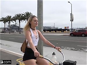 first-timer teenage Kenzie point of view boink in public bike apartment